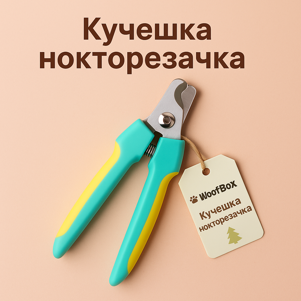 WoofBox кучешка нокторезачка – безопасна и удобна ножичка за подстригване на ноктите на кучета. Ергономична дръжка и прецизни остриета за домашна грижа.