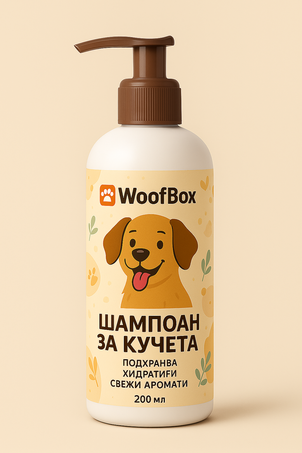 WoofBox шампоан за кучета – подхранва, хидратира и освежава козината. Нежна формула с приятен аромат за блестяща и здрава козина на домашния любимец.